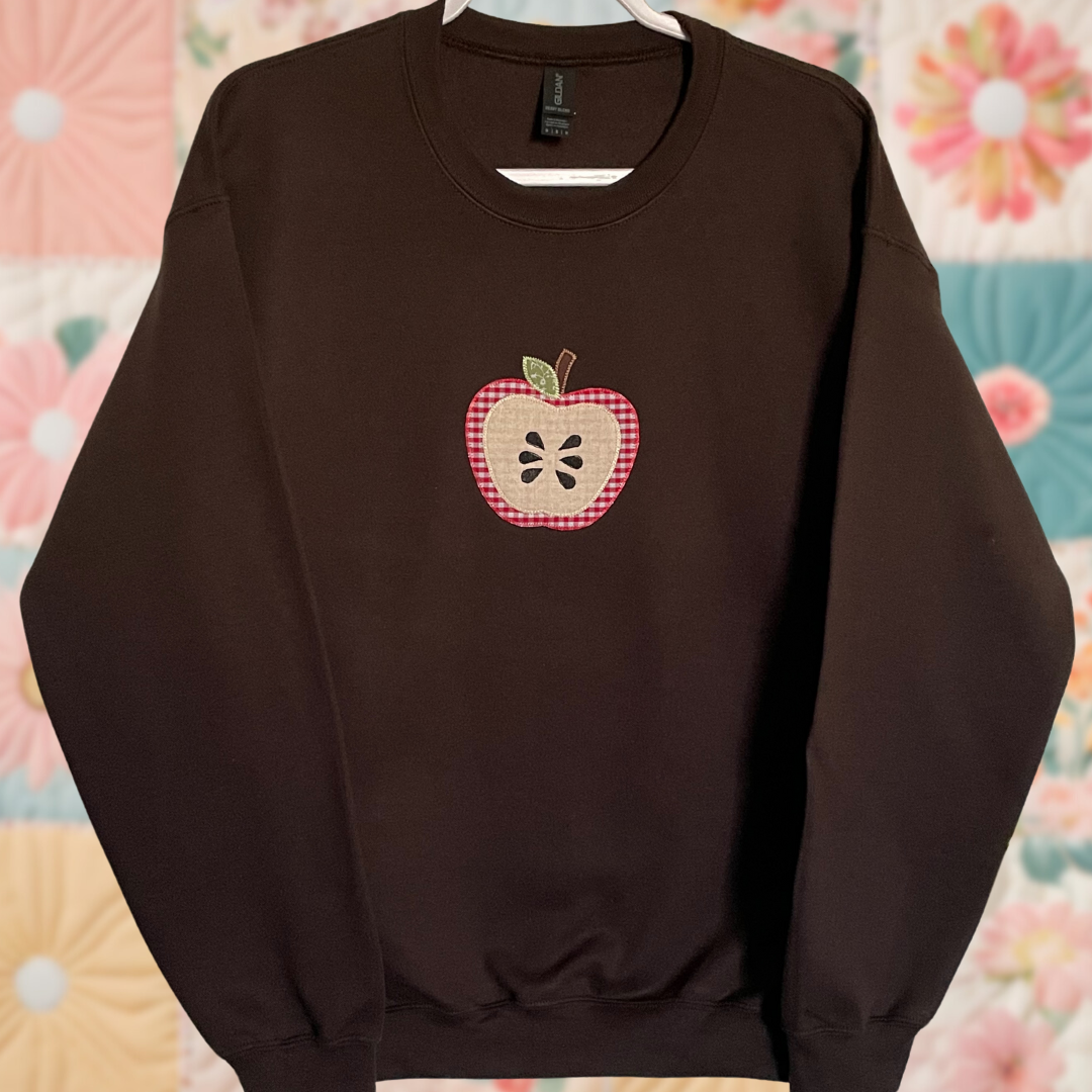 Half Apple Sweatshirt - Gingham