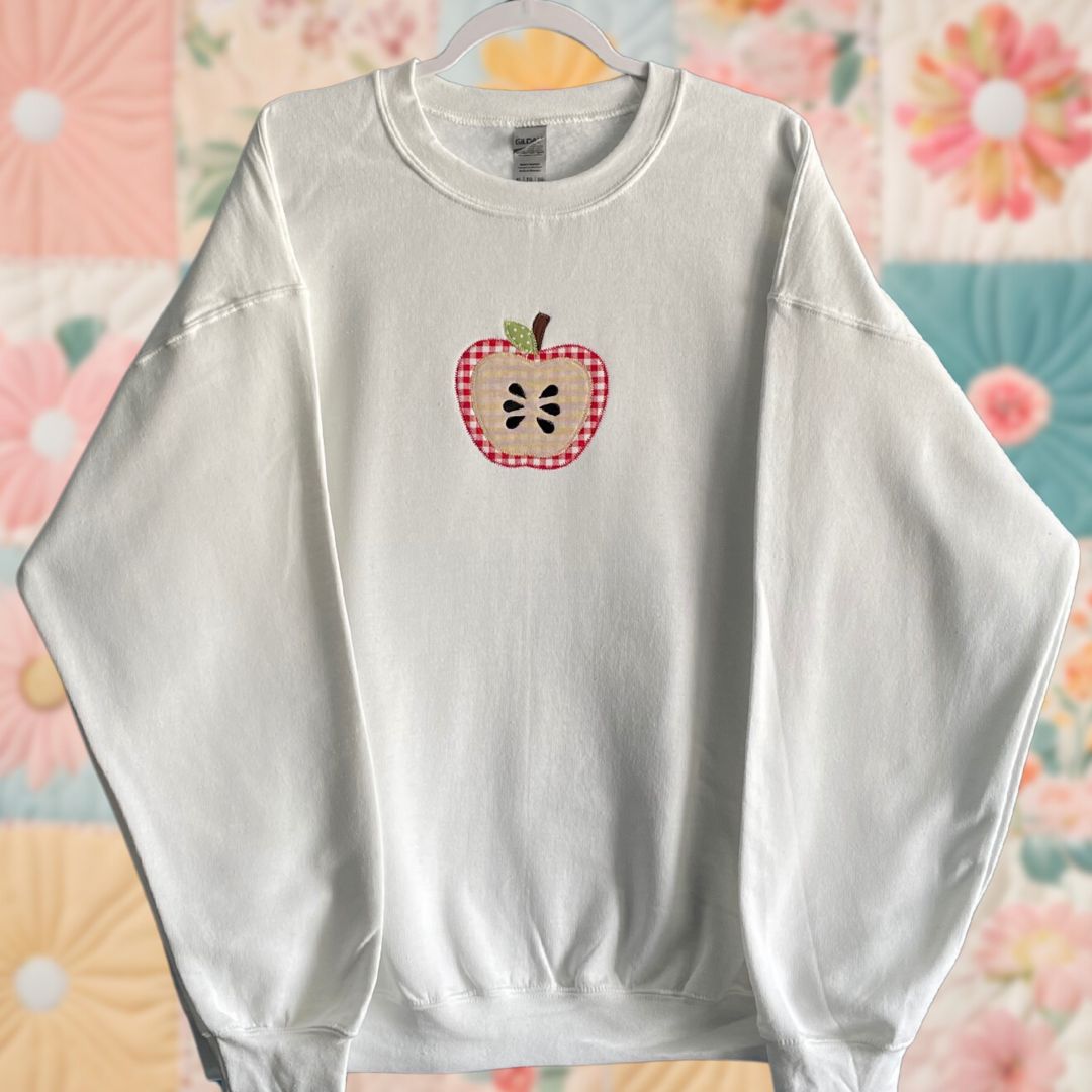 Half Apple Sweatshirt - Gingham