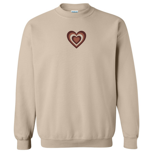 Heart Embroidered Crewneck