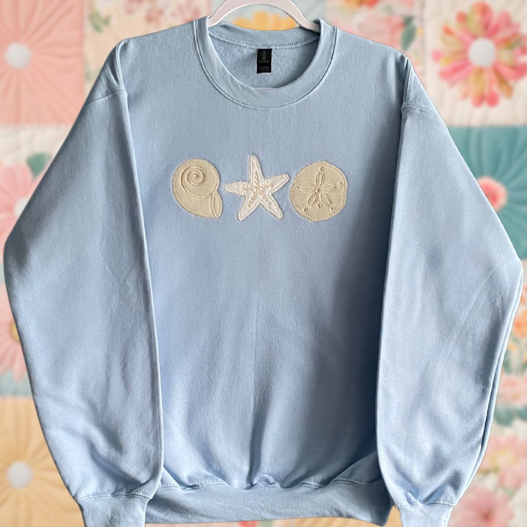 Sea Shells Patchwork Sweatshirt