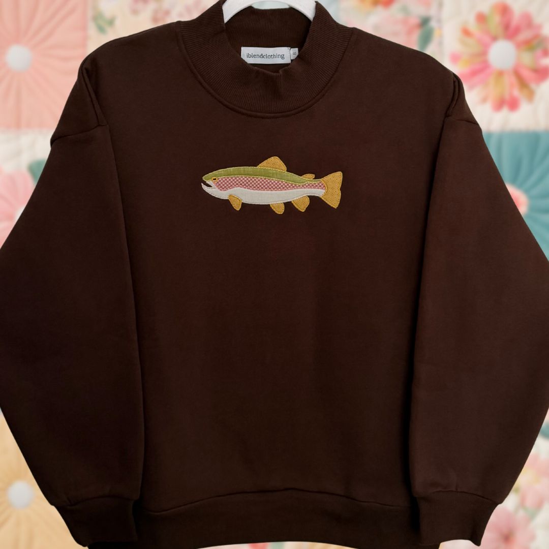Rainbow Trout Mockneck Sweatshirt