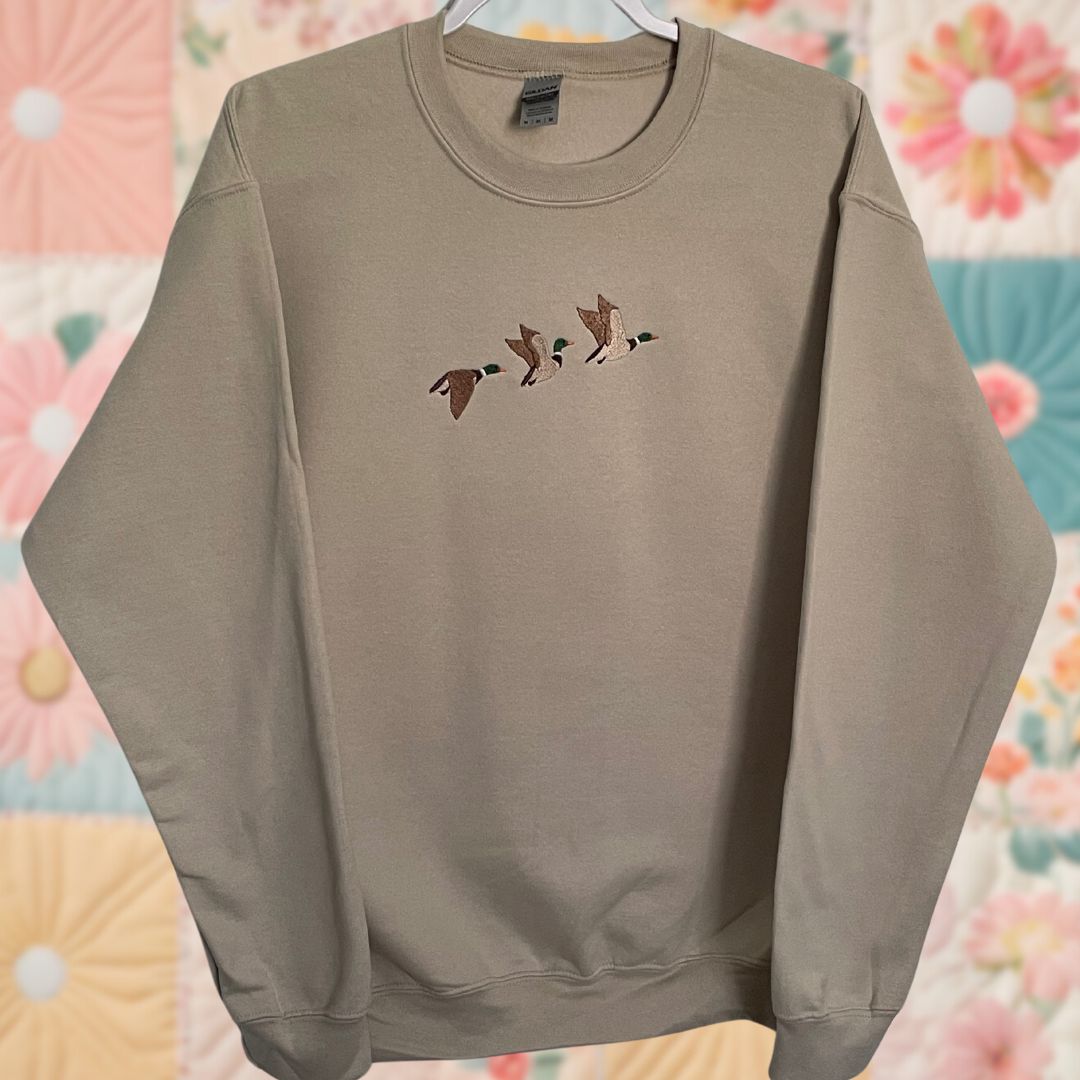 Medium Beige Mallard Ducks Sweatshirt
