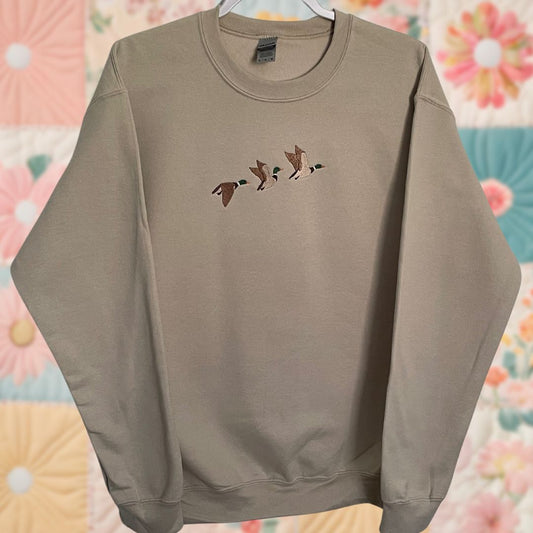 Medium Beige Mallard Ducks Sweatshirt