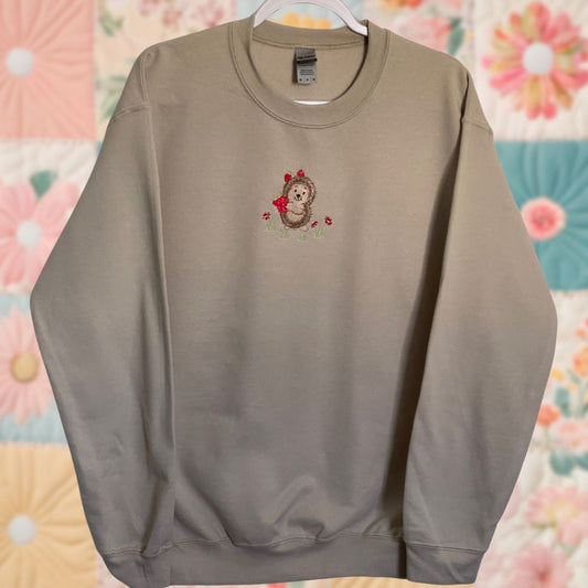 Medium Beige Strawberry Hedgehog Sweatshirt
