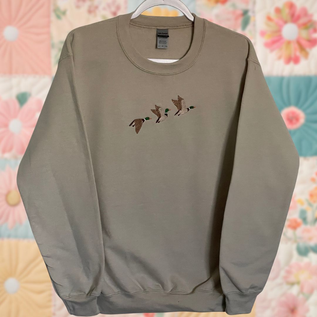 Small Beige Mallard Ducks Sweatshirt