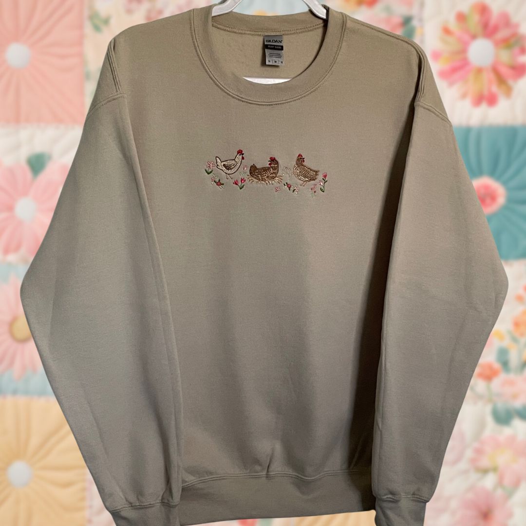 Medium Beige Spring Chickens Sweatshirt