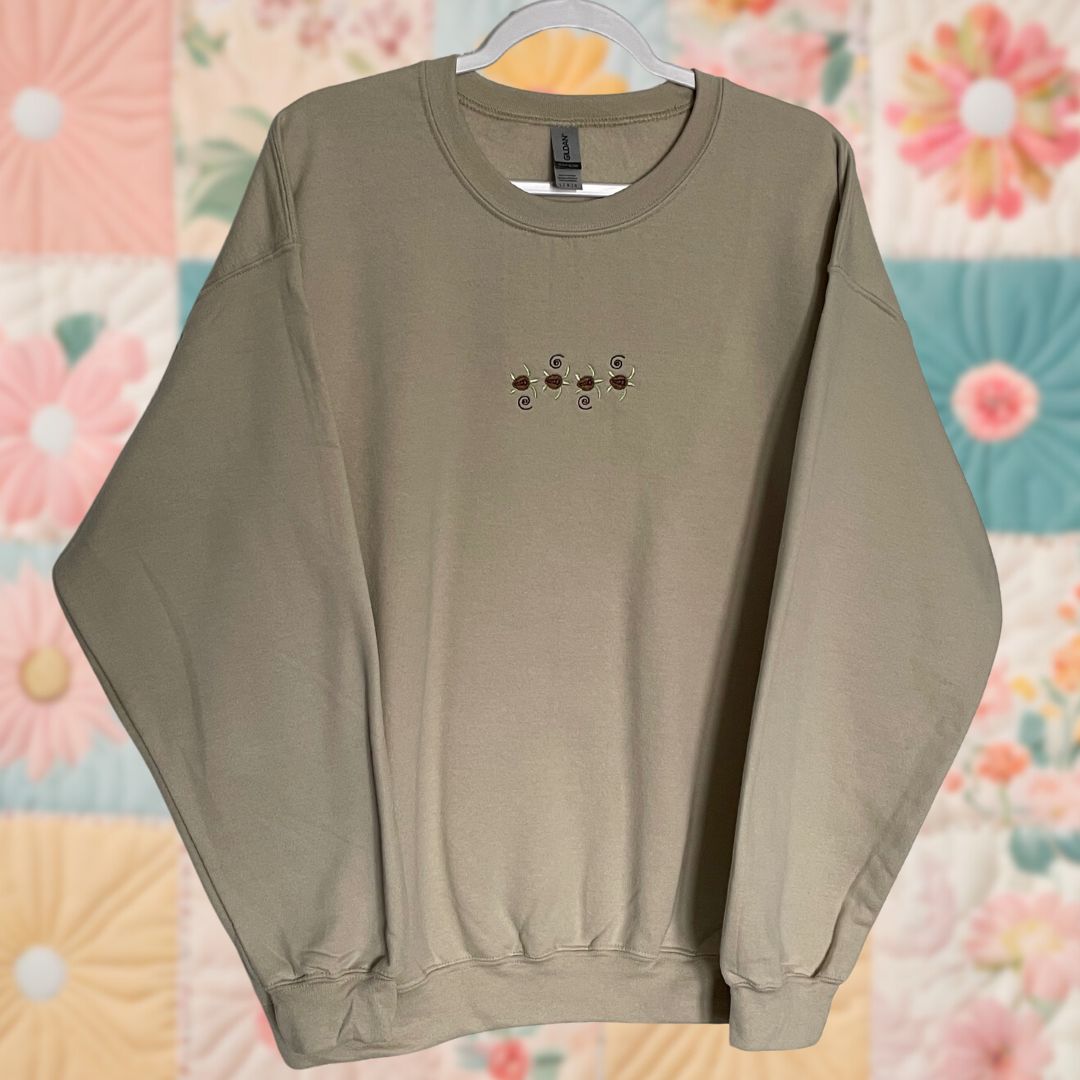 Large Beige Sea Turtle Sweatshirt