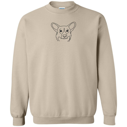 Custom Dog Embroidered Crewneck Sweatshirt