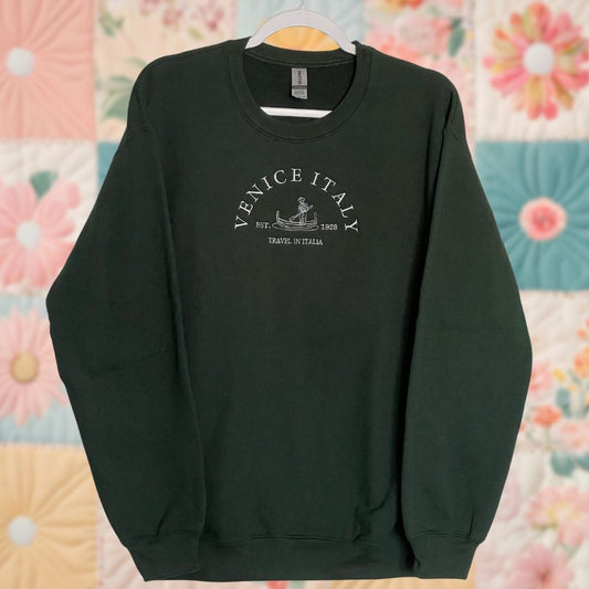 Medium Forest Green Venice Italy Sweatshirt