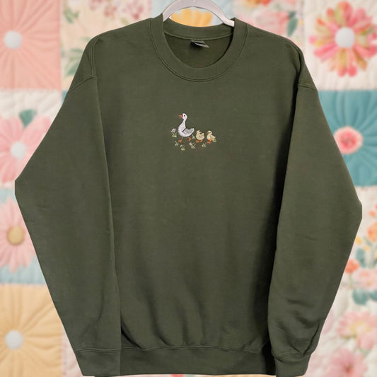 Small Military Green Duckling Sweatshirt