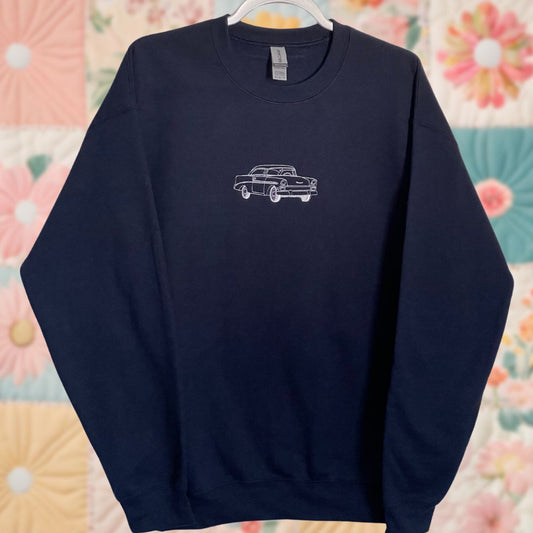 Medium Navy Blue Car Sweatshirt